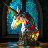 Jednorožec - Lampa ve vitráži
