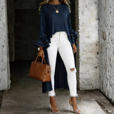 Vânia - Casual Denim Blůza