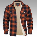 Tiago - Trucker bunda s pruhy z fleece