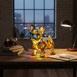 Francouzský Bulldog - Vitrážová Lampa