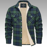Tiago - Trucker bunda s pruhy z fleece