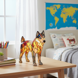 Husky - Lampa ve vitráži