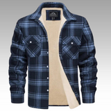 Tiago - Trucker bunda s pruhy z fleece