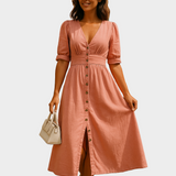 Džínové šaty s knoflíky