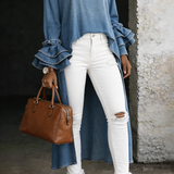 Vânia - Casual Denim Blůza