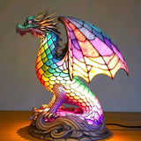 Drak - Vitrážová Lampa