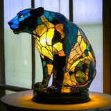 Jaguar - Vitrážová lampa