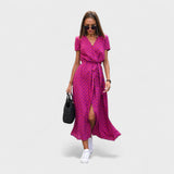 Růžový lilie - Vestido Boho Chic