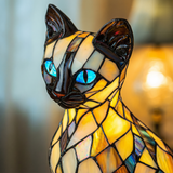 Mystická Kočka - Vitrážová Lampa