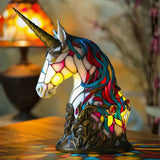 Jednorožec - Lampa ve vitráži