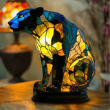 Jaguar - Vitrážová lampa
