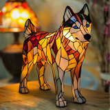 Husky - Lampa ve vitráži