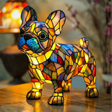 Francouzský Bulldog - Vitrážová Lampa