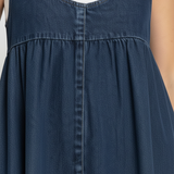 Iva - Vintage Denim Maxi Šaty