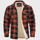 Tiago - Trucker bunda s pruhy z fleece